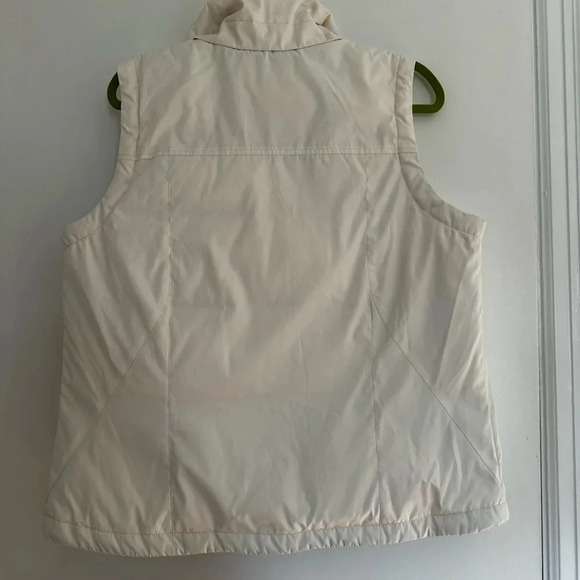 Columbia Down Feather Puffer Vest Women's Ivory Zip Pockets Outdoor. Sz: M. - Picture 2 of 13